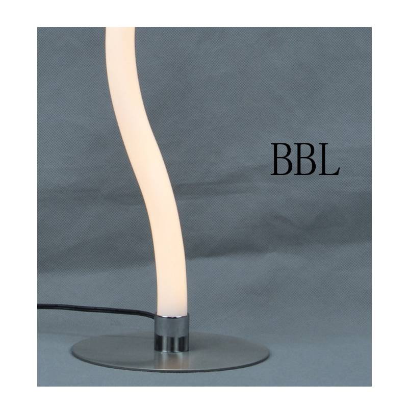 LED-es asztali lámpa hullám alakú akrilcsővel