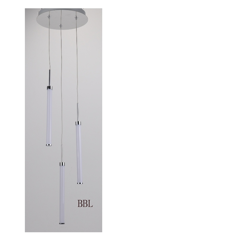 LED medállámpa 3pcs akril egyenes csővel