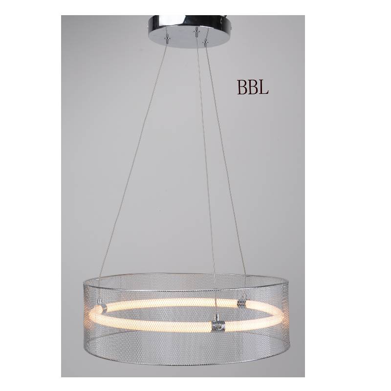 LED függő lámpa fémhálós árnyalattal és akrilcsővel árnyék nélkül
